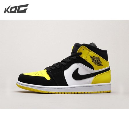 Air Jordan 1 Mid Yellow Toe Black 36-46