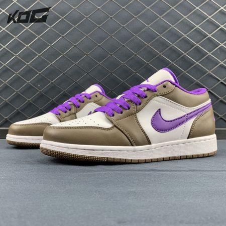 Jordan 1 Low Purple Mocha 553558-215 Size 36-47.5