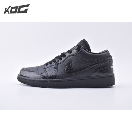 Jordan 1 Low SE Patent Elephant Black HJ7743-010 Unisex Size