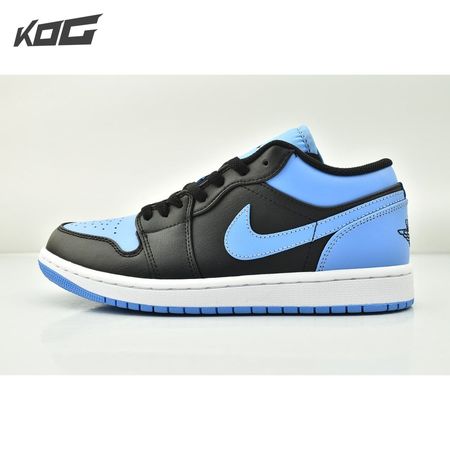 Jordan 1 Low Black University Blue 553558-041 Unisex Size