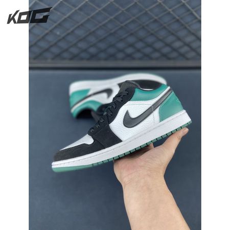 Jordan 1 Low White Black Mystic Green 553558-113 Unisex Size